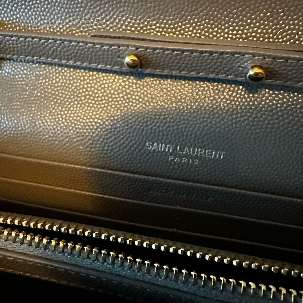 Yves St Laurent wallet chain bag Grey - Picture 3 of 5